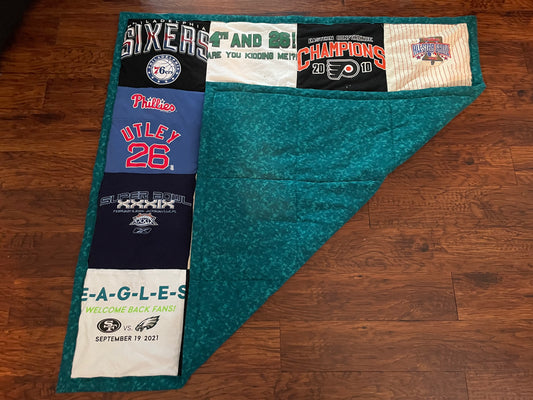Custom T-Shirt Memory Quilt | Small Throw to Twin Size